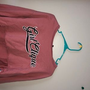crop top “Girl Clique” long sleeve